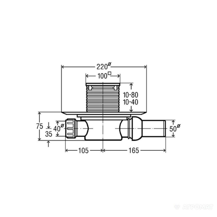 Душовий трап Viega Advantix 583217 100х100 мм Душовий трап Viega Advantix 583217 100х100 мм