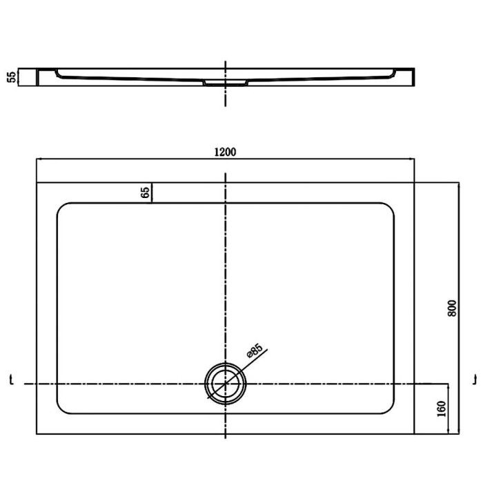 Поддон Devit Comfort FTR2323 прямоугольный 120х80 см