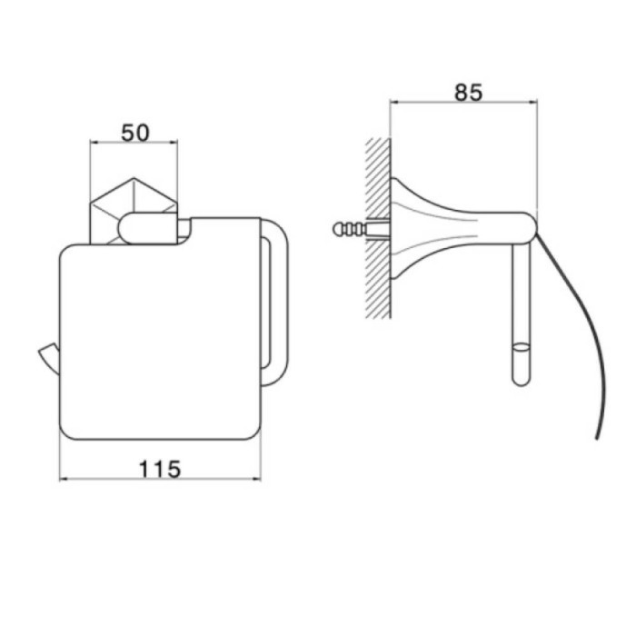 Тримач туалетного паперу Cisal Cherie CE090420.24 з кришкою золото