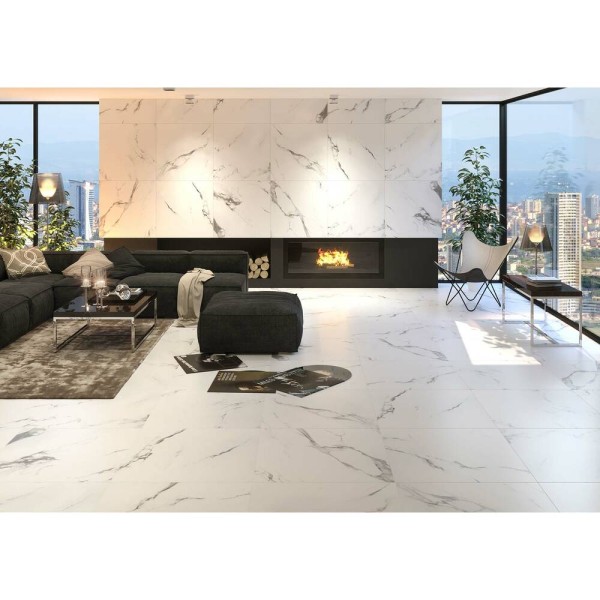 Керамограніт Almera Ceramica Qi9P560M Statuario 90x90 см