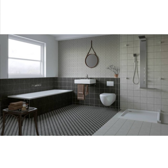 Керамогранит GOLDEN TILE LAURENT Серый микс №3 592130 8×186×186