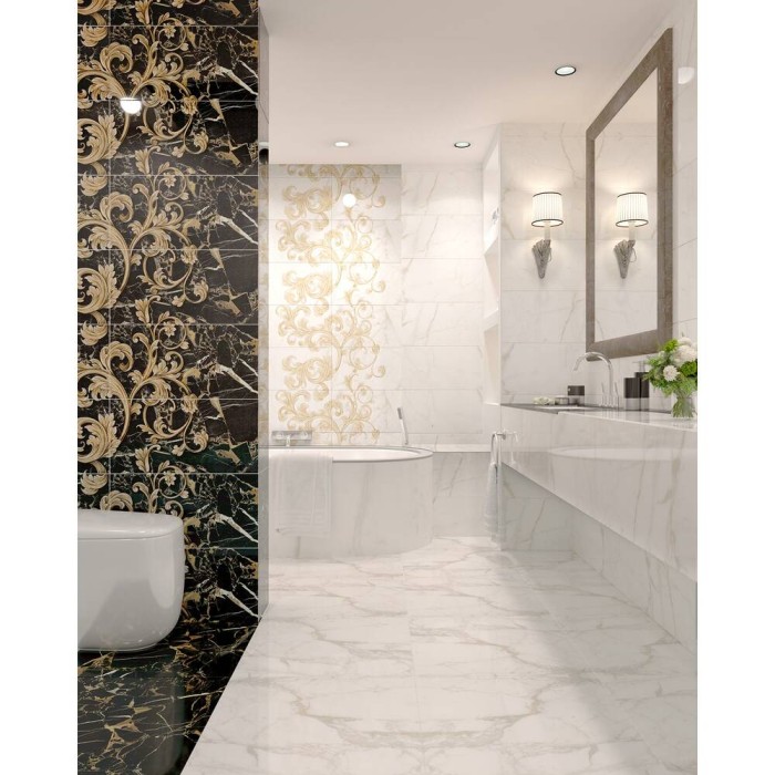 Напольная плитка GOLDEN TILE Saint Laurent белый 9A0510 10×607×607 под мрамор