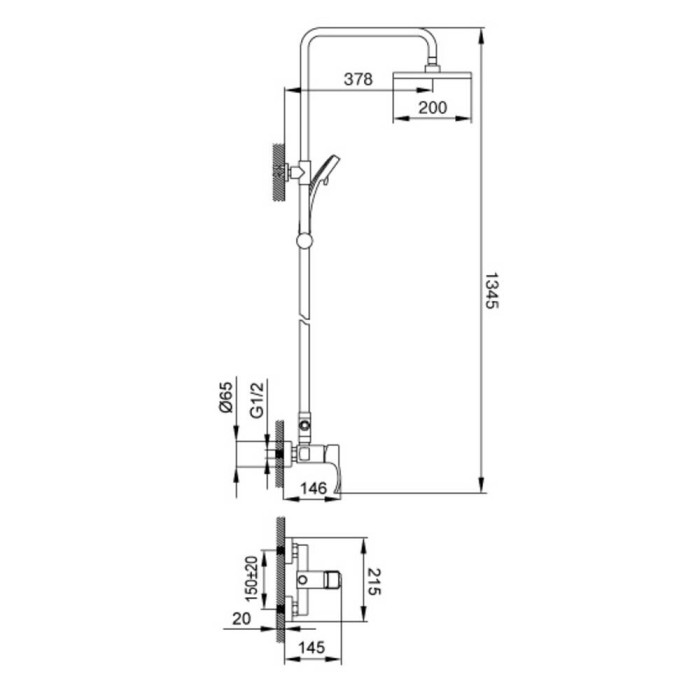 Плитка керамогранит Душевая система Devit Graphics 3350SP для пола Плитка керамогранит Душевая система Devit Graphics 3350SP для пола