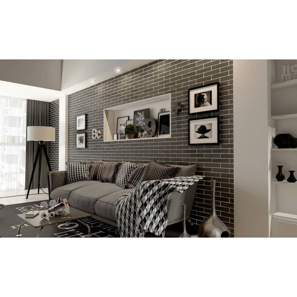 Керамогранит GOLDEN TILE The Strand черный 08С020 10×60×250