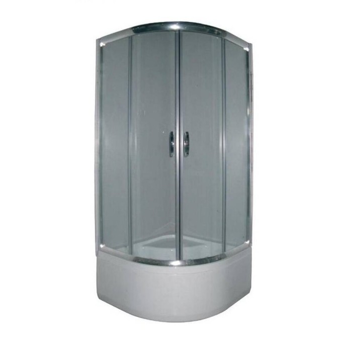 Душевая кабина Devit Nymfa FEN311PDEV 1/4 круга 90х90 см, стекло шиншилла с поддоном