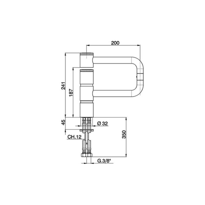 Змішувач для кухні Cisal Poker LC000530.21