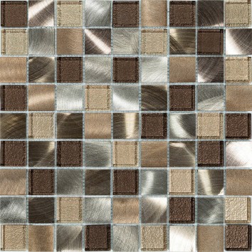 Мозаїка Mozaico De Lux V-Mos W-7657 Mix Brown Mosaic 30,5Х30,5 см