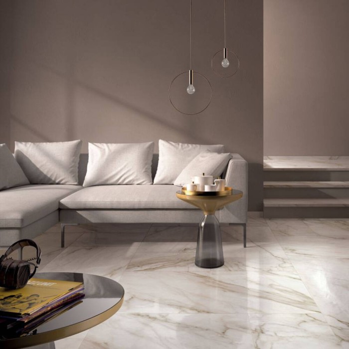 Керамогранит Flaviker Supreme SP6113L SP.GOLDEN CAL.LAP.LUx 9×1200×600 под мрамор