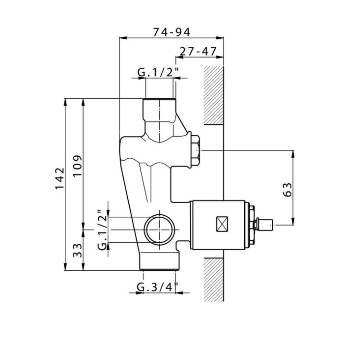Змішувач прихованого монтажу для ванни Devit Art 1502X140B Змішувач прихованого монтажу для ванни Devit Art 1502X140B