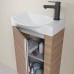 Комплект меблів Royo Elegance 122913 дзеркало 45 см + тумба з раковиною підвісна 45 см горіх