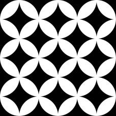 Керамограніт Mayolica District Circles Black 20x20 см