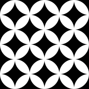 Керамограніт Mayolica District Circles Black 20x20 см