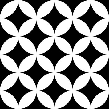 Керамограніт Mayolica District Circles Black 20x20 см