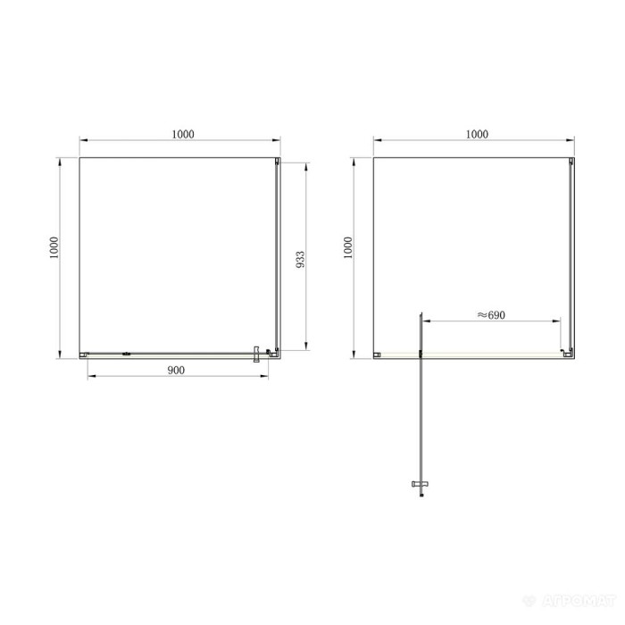 Душова кабіна Primera Frame SHRC56106 100х100 см профіль хром/прозоре скло Душова кабіна Primera Frame SHRC56106 100х100 см профіль хром/прозоре скло