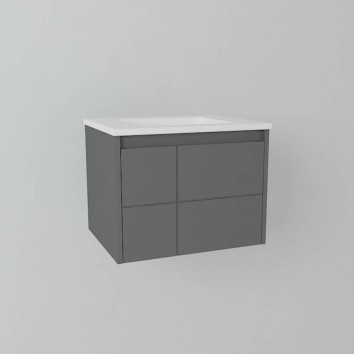 Тумба з раковиною Devit Laguna 0020110A підвісна 60 см антрацит