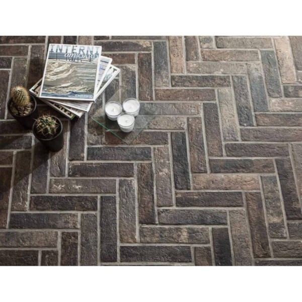Керамогранит RONDINE Bristol J85668 BRST DARK BRICK 10×250×60