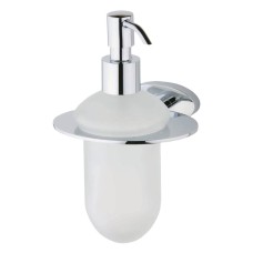 Дозатор для рідкого мила Devit Prestige 8050124SD з тримачем хром/білий Дозатор для рідкого мила Devit Prestige 8050124SD з тримачем хром/білий