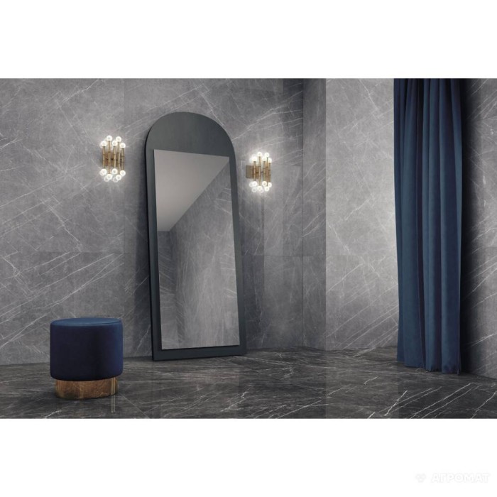 Керамогранит Peronda Greystone SMOKE/NAT/R 12×1510×755 под мрамор