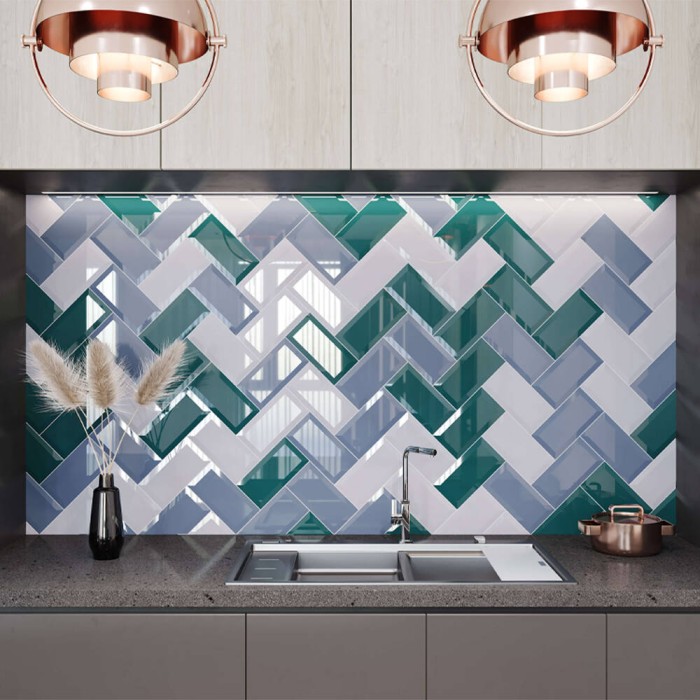 Плитка GOLDEN TILE Metrotiles белый 460051 8×200×100