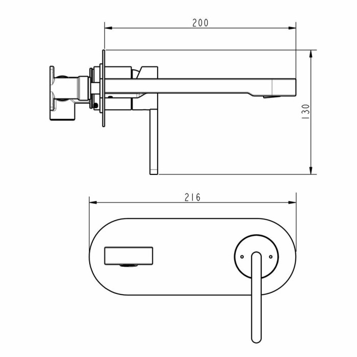 Змішувач прихованого монтажу для раковини Devit Laguna 8411X110 хром Змішувач прихованого монтажу для раковини Devit Laguna 8411X110 хром