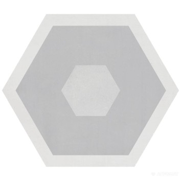 Керамограніт Geotiles Starkhex Starkdec Gris 25,8x29 см декор