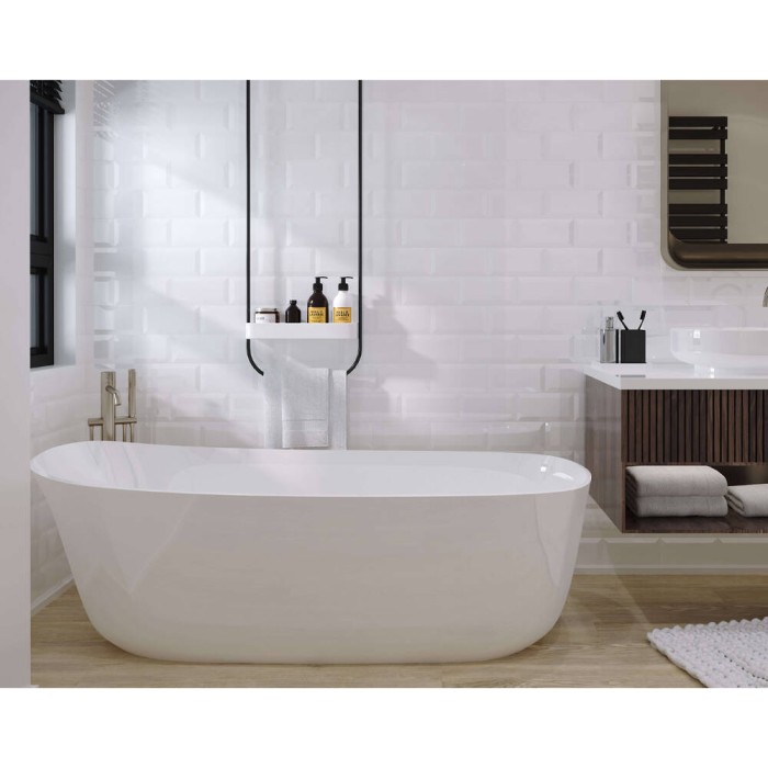 Плитка GOLDEN TILE Metrotiles белый 460051 8×200×100