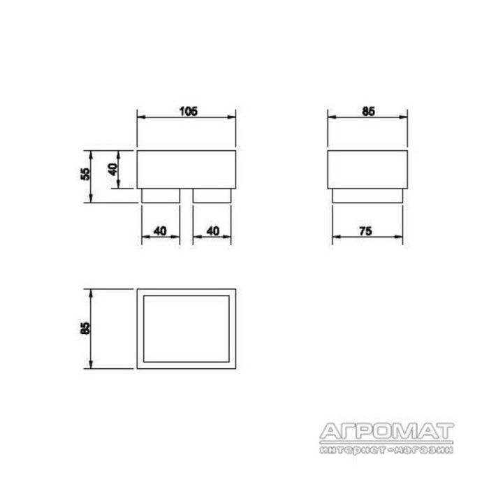 Мильниця Gessi Rettangolo 20825-031