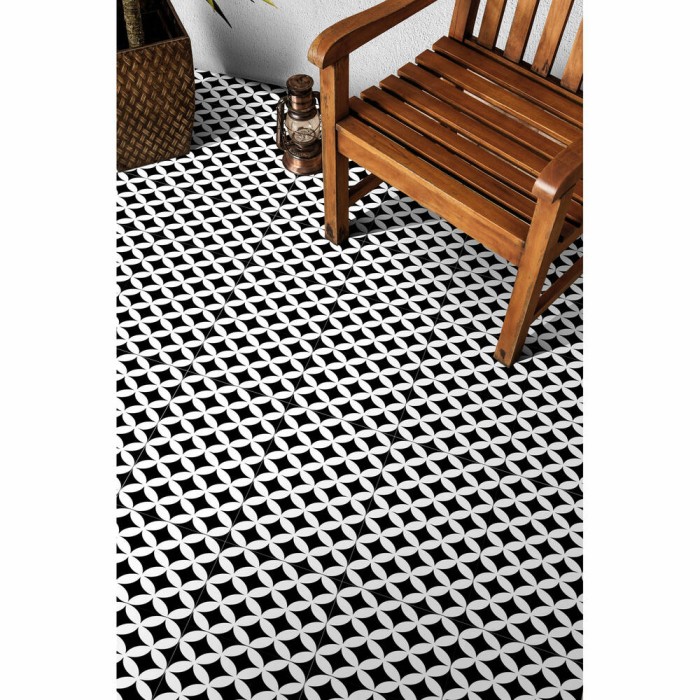 Керамогранит MAYOLICA DISTRICT CIRCLES BLACK 7×200×200