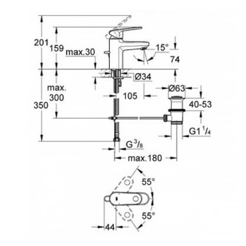 Змішувач для раковини Grohe Europlus 32612002