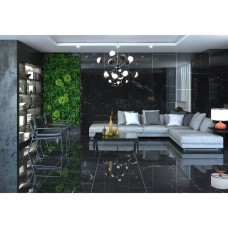 Керамограніт Almera Ceramica-2 Xl Qi918P989M Imperium Black 90x180 см