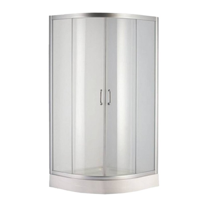 Душевая кабина Devit Nymfa FEN0301PDEV с поддом 1/4 круга FTR0609, стекло шиншила