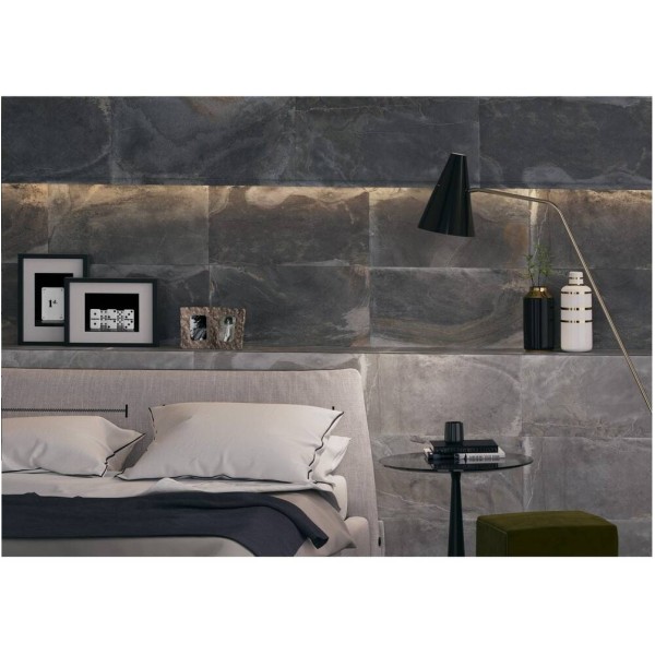 Керамогранит GOLDEN TILE SLATE Серый 962940 9×607×307 под камень