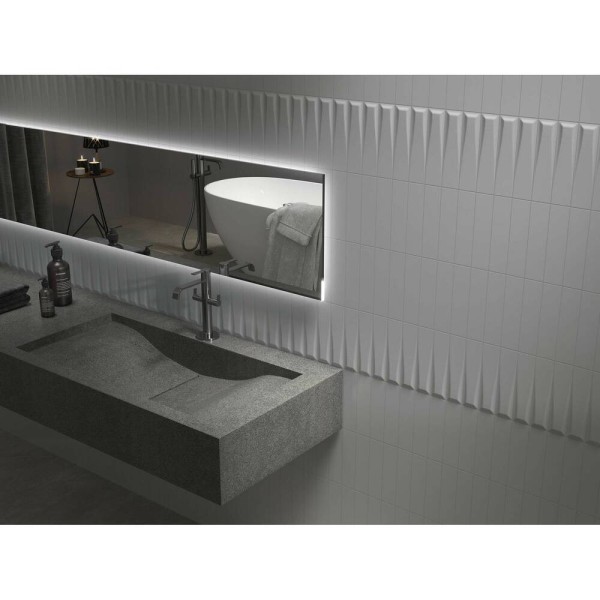 Плитка Ape Ceramica Three-D Flat Snow 5x20 см