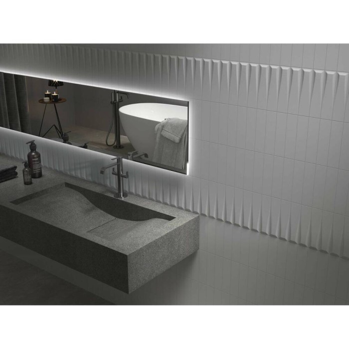 Плитка Ape Ceramica Three-D Flat Snow 5x20 см