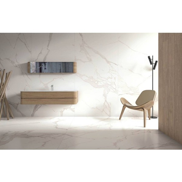Керамограніт Megagres Statuario Rect Parlak Nano 120x240 см