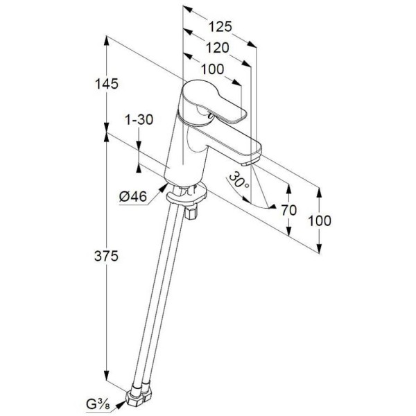 Змішувач для раковини Kludi Pure&Easy 370280565