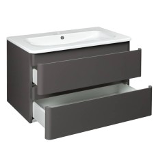 Тумба з раковиною Devit Fly 0021120G підвісна 80 см сірий