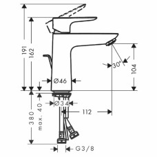 Змішувач для раковини Hansgrohe Talis E 71710670