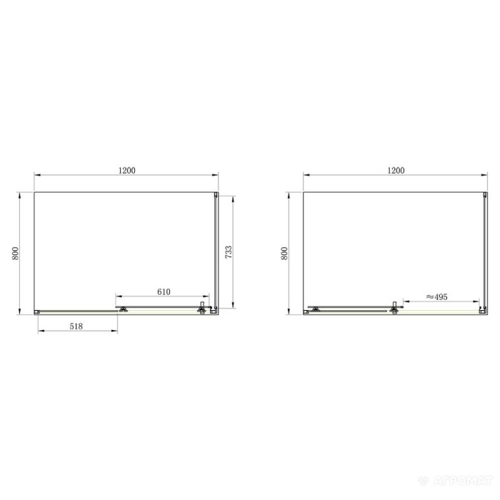 Душова кабіна Primera Frame SHRC55126 120х80 см профіль хром/прозоре скло Душова кабіна Primera Frame SHRC55126 120х80 см профіль хром/прозоре скло