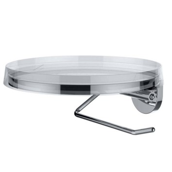 Тримач для туалетного паперу Laufen Kartell H3843320040001 з полицею хром