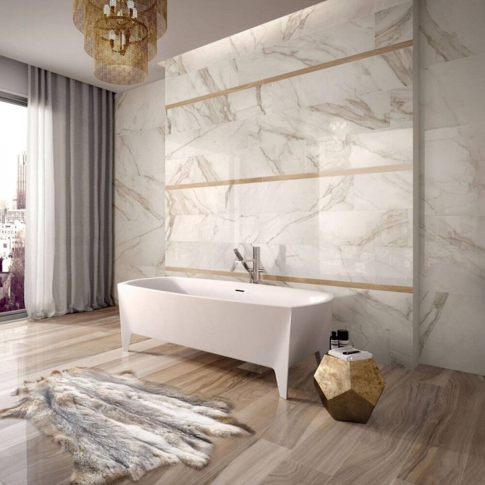 Керамогранит Flaviker Supreme SP6113P SP.GOLDEN CAL.ANT. 9×1200×600 под мрамор