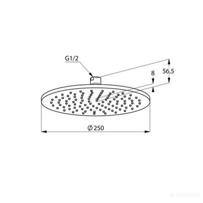 Верхній душ Kludi A-Qa 643250500 -250 Верхній душ Kludi A-Qa 643250500 -250
