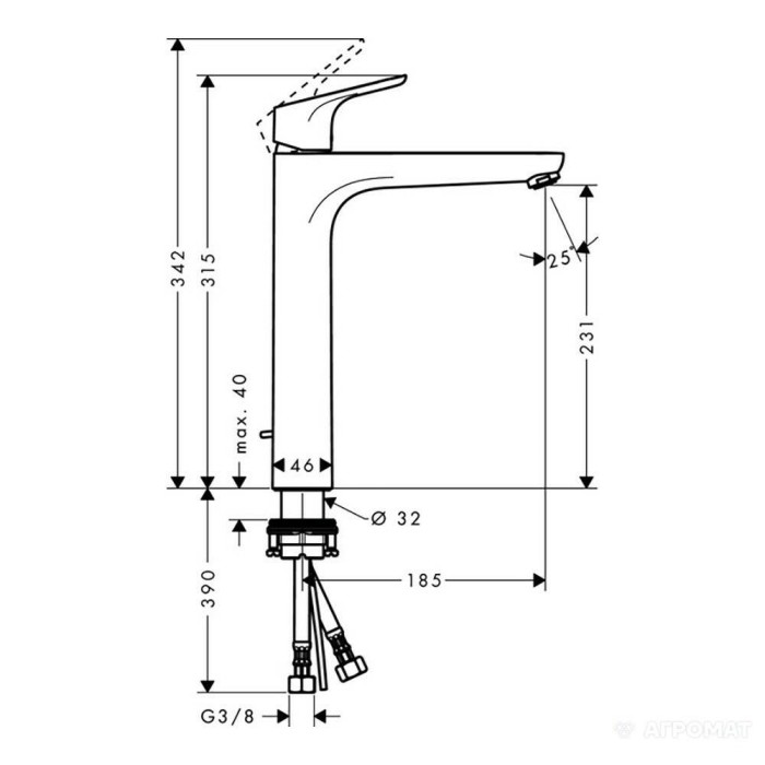 Змішувач для раковини Hansgrohe Focus 31531000