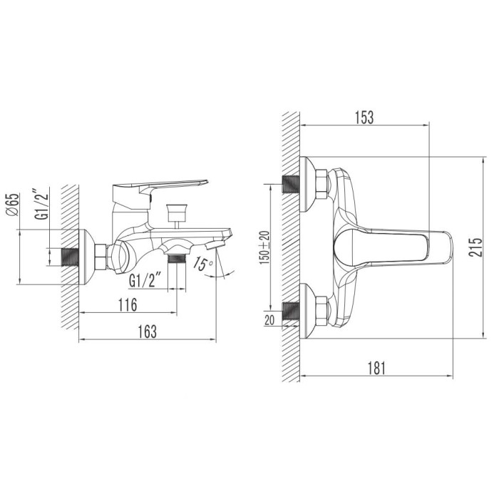 Змішувач для ванни Primera Topic 10120020 Змішувач для ванни Primera Topic 10120020