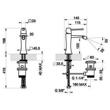 Змішувач для біде Gessi Mimi 31107-031