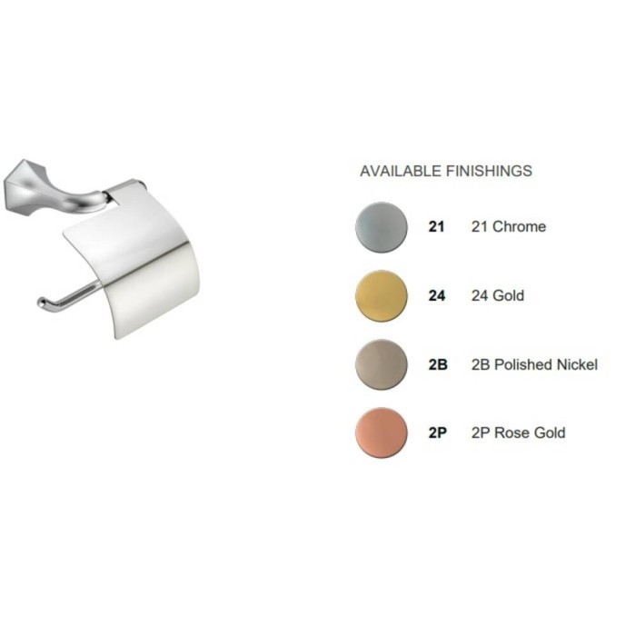 Тримач туалетного паперу Cisal Cherie CE090420.24 з кришкою золото