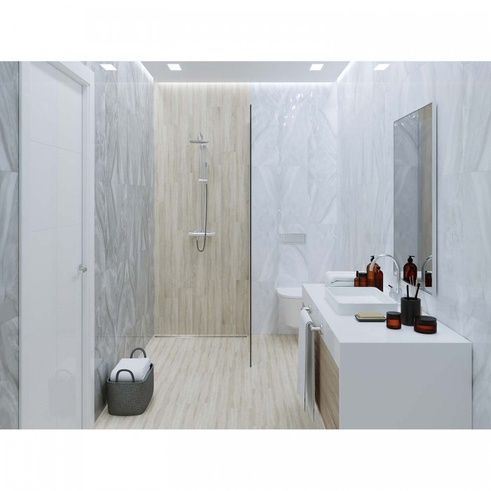 Плитка GOLDEN TILE LAZURRO светло-серый 3LG151 под мрамор