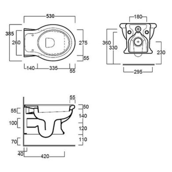 Подвесной унитаз Simas Lante (LA 18)