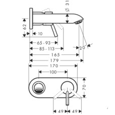 Смеситель для раковины Hansgrohe Talis 31618000