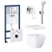 Инсталляция GROHE Rapid SL + Euro Ceramic WC wall hung rimless (38772001+37131000+39206000+39330001) + BauLoop + New Tempesta-F Trigger Spray (29042000+28105000+27512001+28628000)